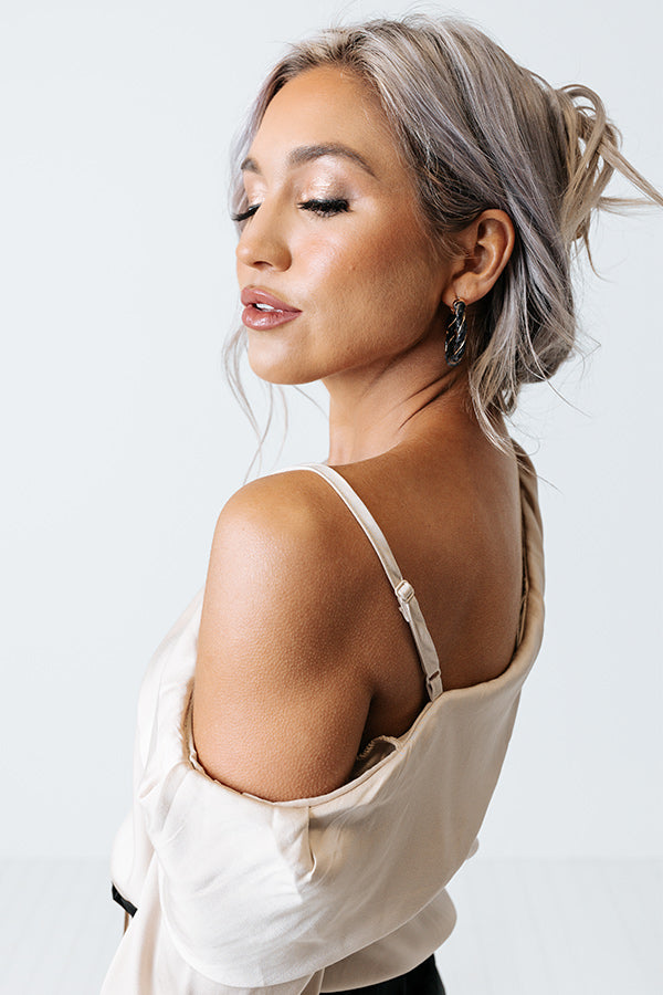 Call The Paparazzi Top In Champagne Image - 4