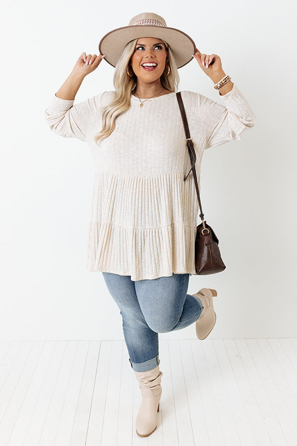 Worth The Wait Shift Top In Cream Curves Image - 2