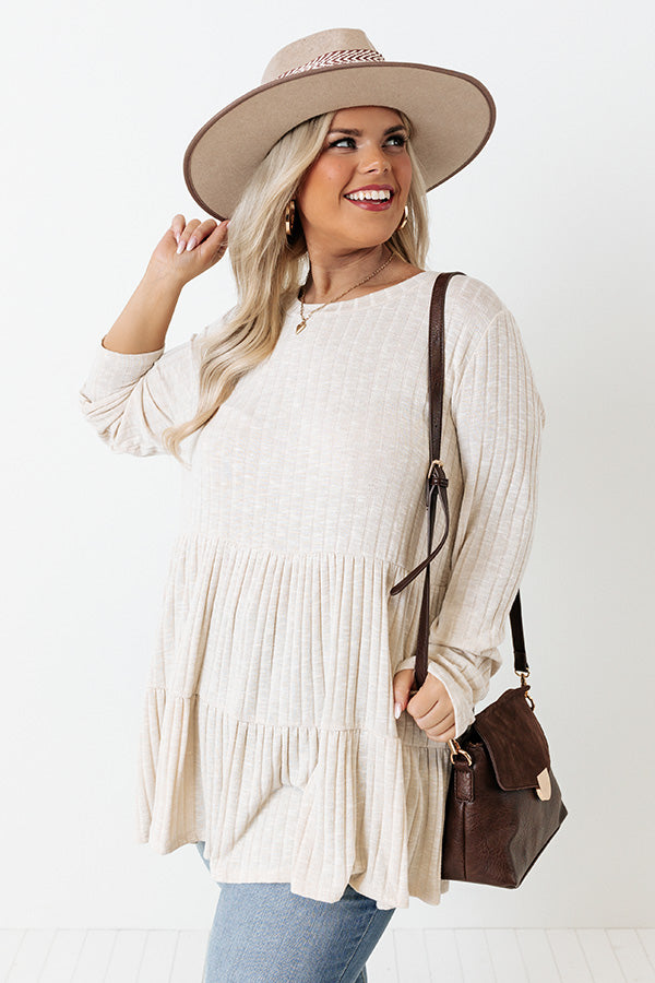 Worth The Wait Shift Top In Cream Curves Image - 1