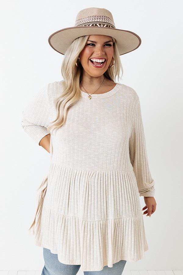 Worth The Wait Shift Top In Cream Curves Image - 3