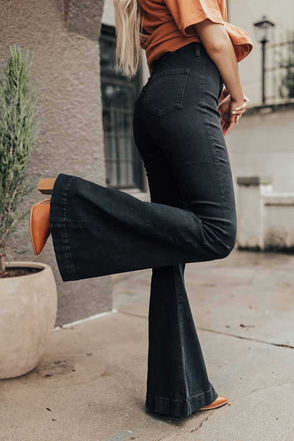 KanCan The Jacob High Waist Flare In Black Image - 2