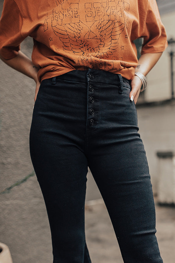 KanCan The Jacob High Waist Flare In Black Image - 3