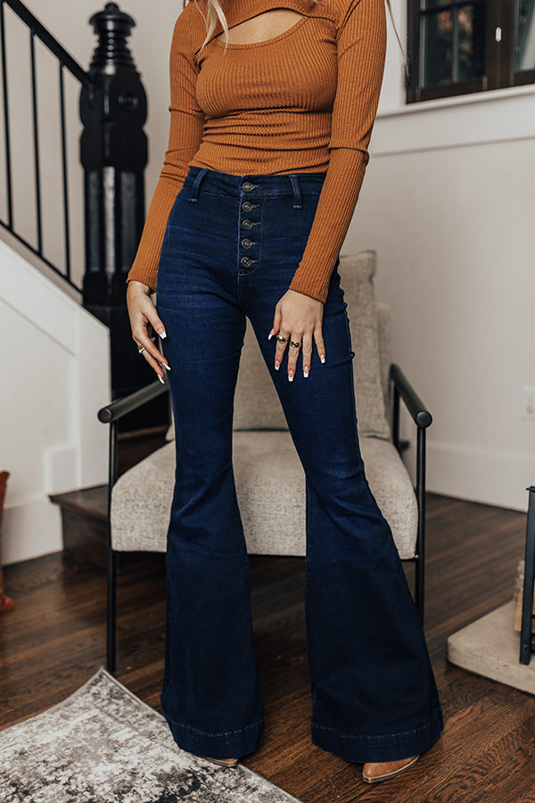 KanCan The Jacob High Waist Flare In Dark Wash Image - 1