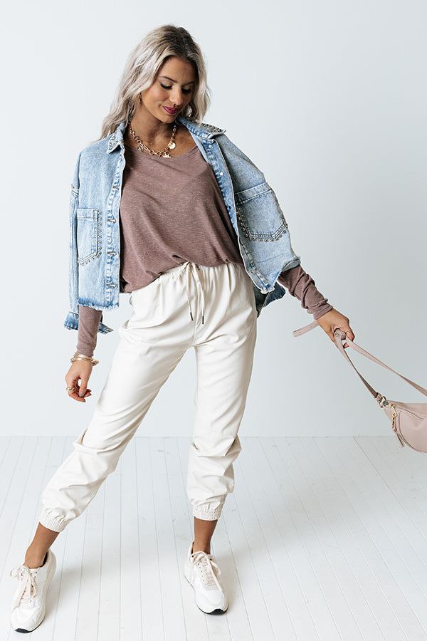 Park Slope Shift Top In Dusty Purple Image - 2