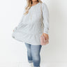 Worth The Wait Shift Top In Grey Curves Image - 1