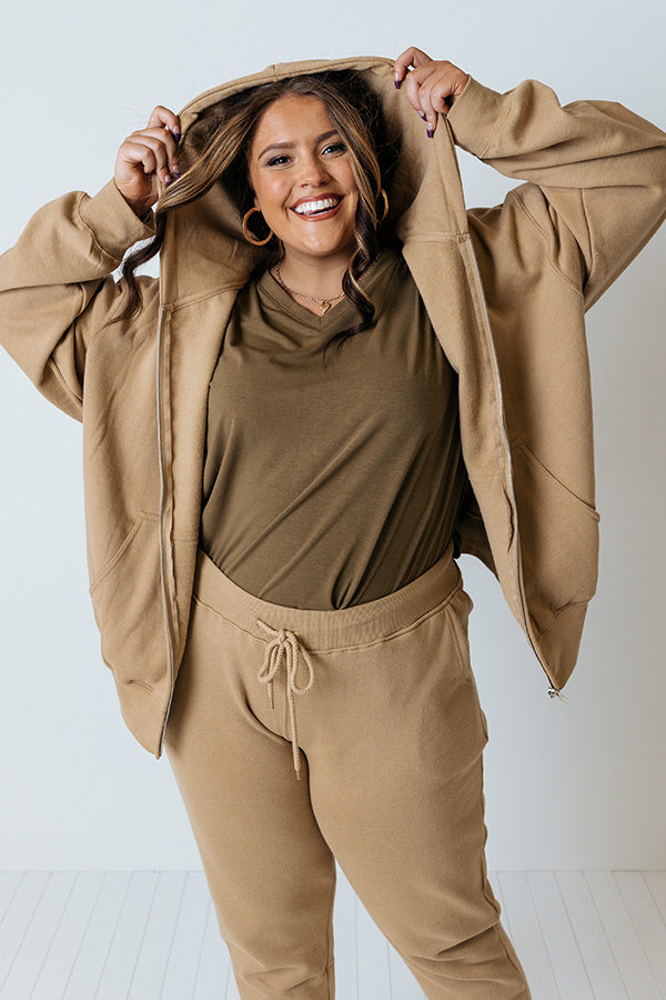 Count On You Sweater In Khaki Curves