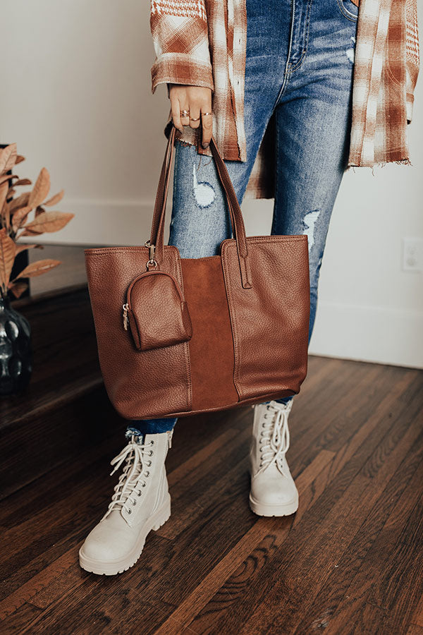 Bucket List Faux Leather Tote