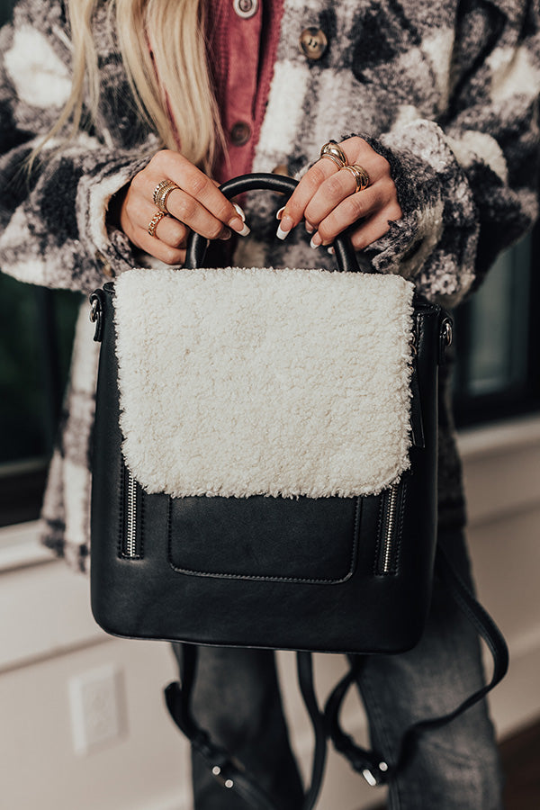 Well Played Faux Leather Backpack In Black Image - 4