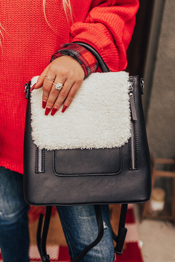Well Played Faux Leather Backpack In Black Image - 3