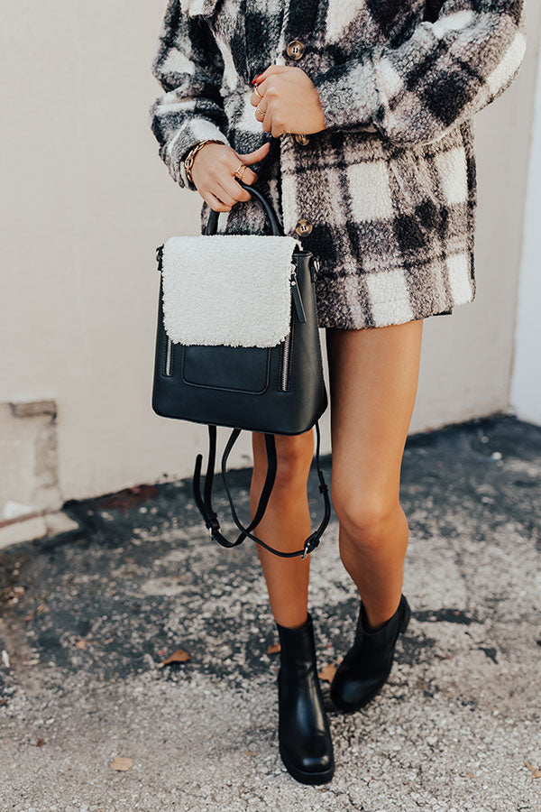 Well Played Faux Leather Backpack In Black Image - 1