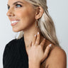 Kendra Scott Elle Gold Open Frame Earrings In Black Spinel Image - 1