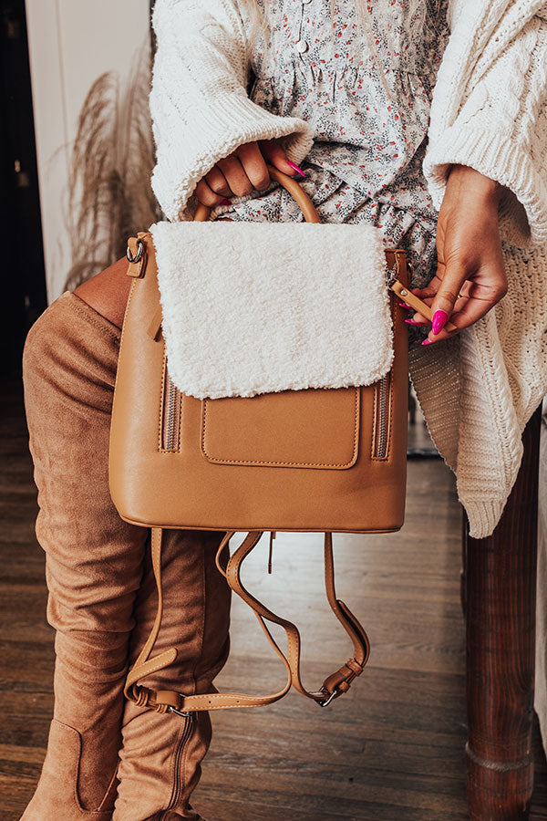 Well Played Faux Leather Backpack In Light Iced Mocha
