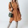 Signature Move Waffle Knit Dress In Camel Image - 1