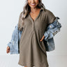 Signature Move Waffle Knit Dress In Martini Olive Image - 1