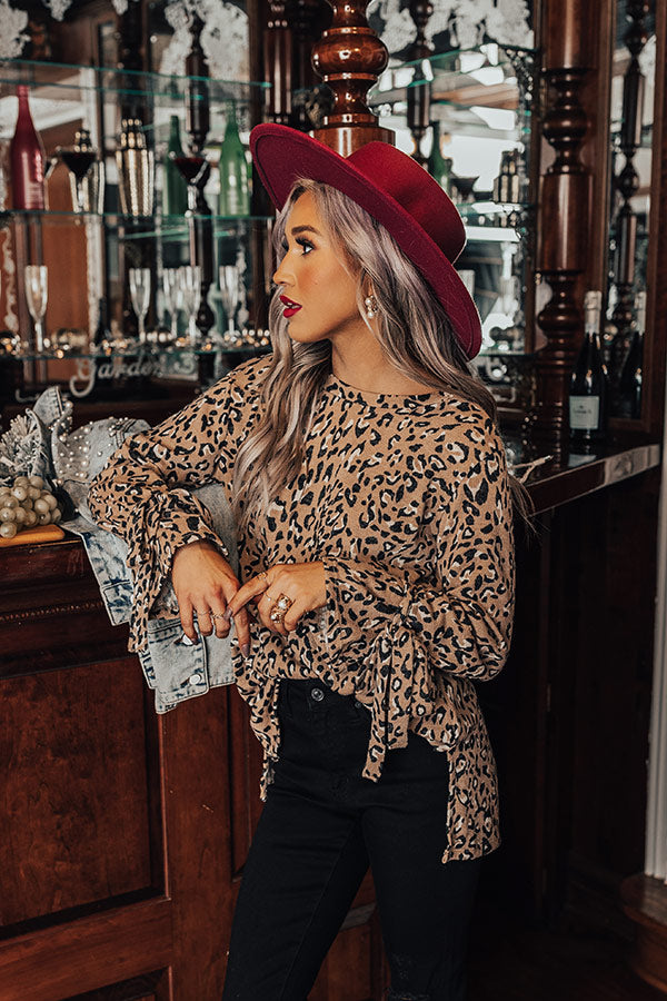 Expert Kindness Leopard Shift Top In Iced Latte Image - 5