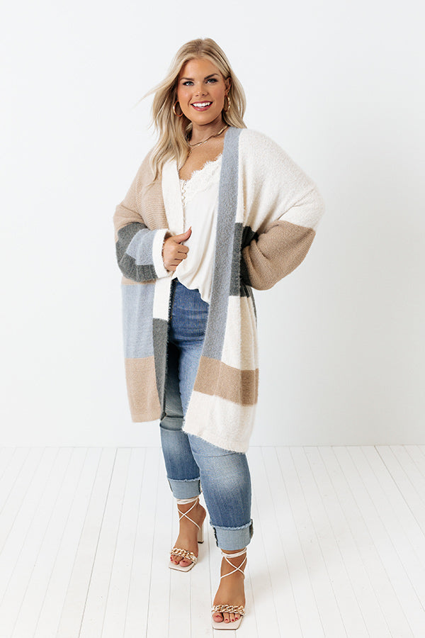 Grab My Hand Colorblock Cardigan Curves Image - 2