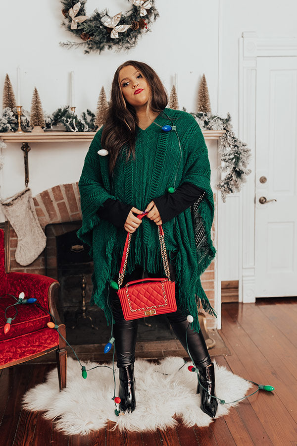 Love And Joy Knit Poncho Curves Image - 3