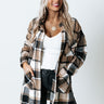 Happy Harvest Plaid Coat In Mocha Image - 1