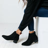 The Olette Faux Suede Bootie In Black Image - 1