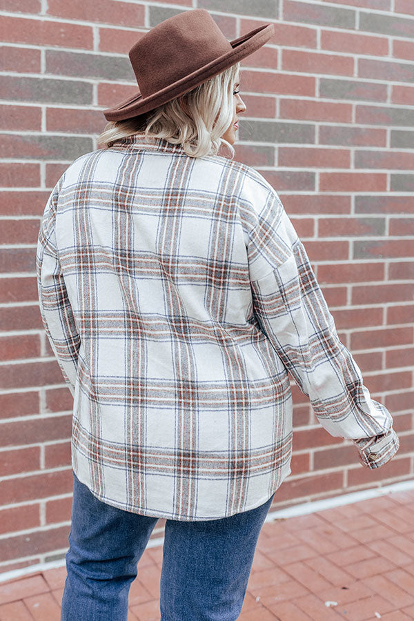 Cue The Cool Down Plaid Pullover Curves Image - 5