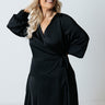 Manhattan Bliss Satin Wrap Dress Curves Image - 1