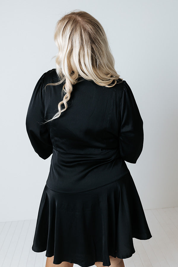 Manhattan Bliss Satin Wrap Dress Curves Image - 4