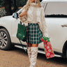 Better Than You Dreamed Plaid Skirt In Hunter Green Image - 1