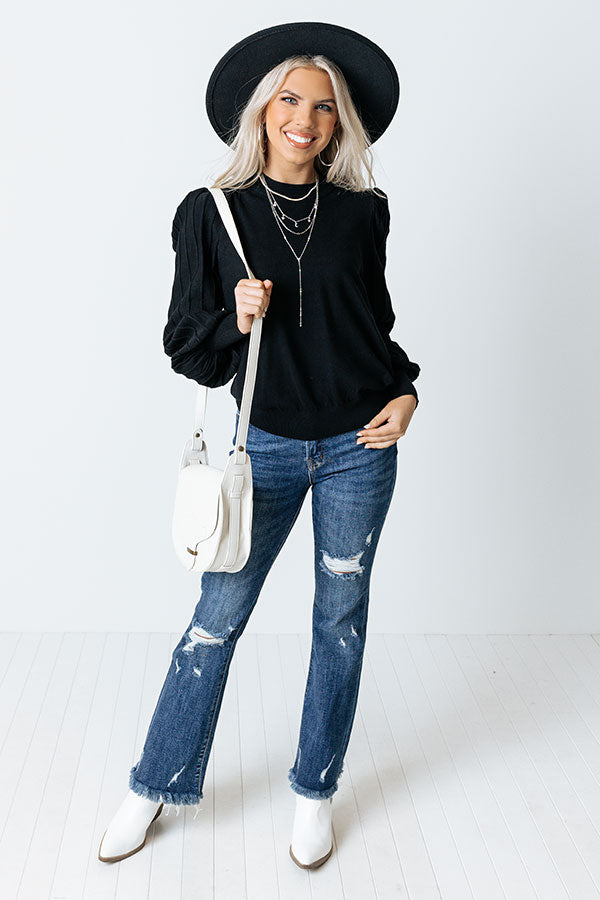 Risen The Jordie Midrise Distressed Flares In Dark Wash Image - 3