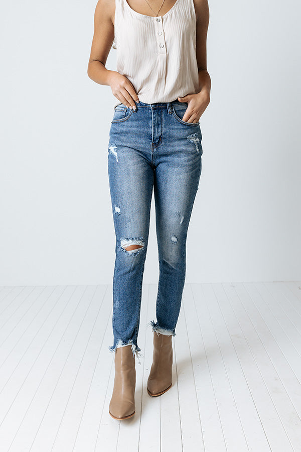 Risen The Starling High Waist Distressed Skinny Image - 4