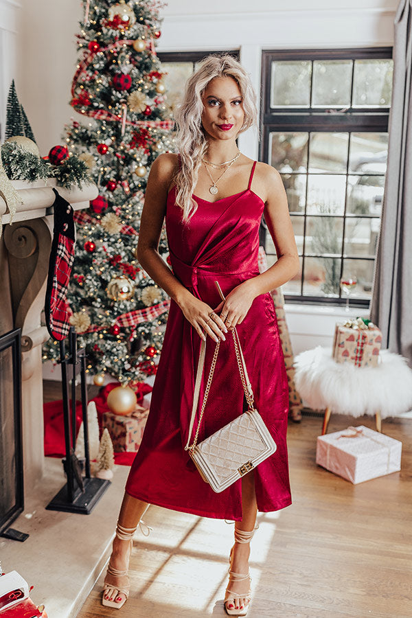 Before Happy Hour Satin Midi Image - 1