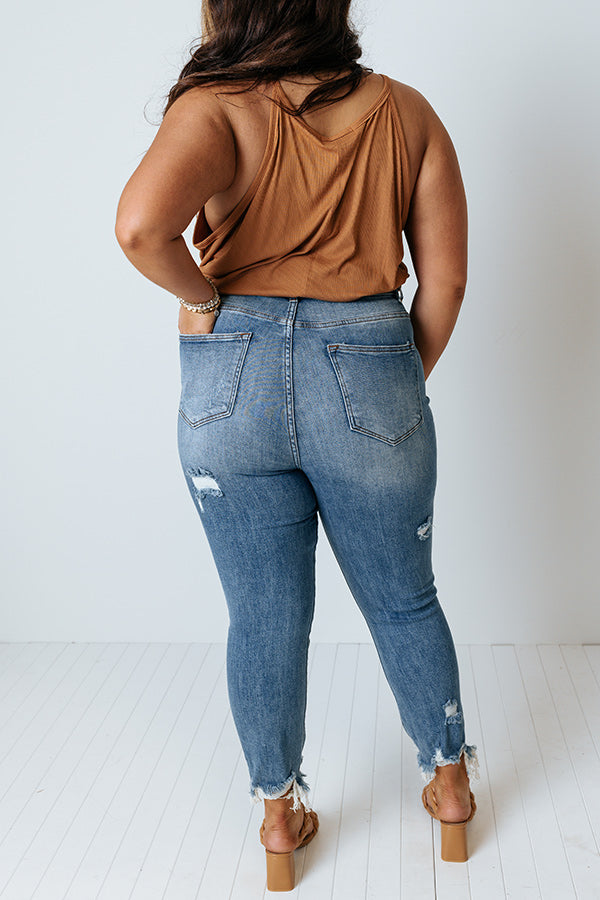 Risen The Starling High Waist Distressed Skinny Curves Image - 5