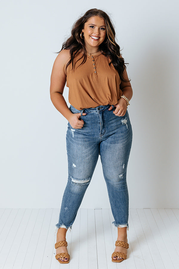 Risen The Starling High Waist Distressed Skinny Curves Image - 2