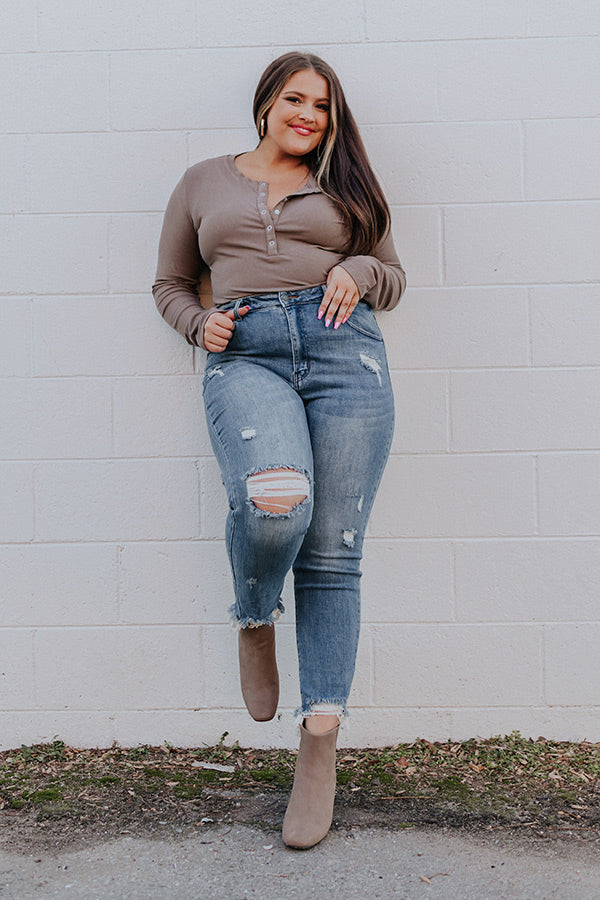 Risen The Starling High Waist Distressed Skinny Curves Image - 1