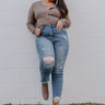 Risen The Starling High Waist Distressed Skinny Curves Image - 1