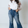 Risen The Nessa Hight Waist Flare In Dark Wash Curves Image - 1