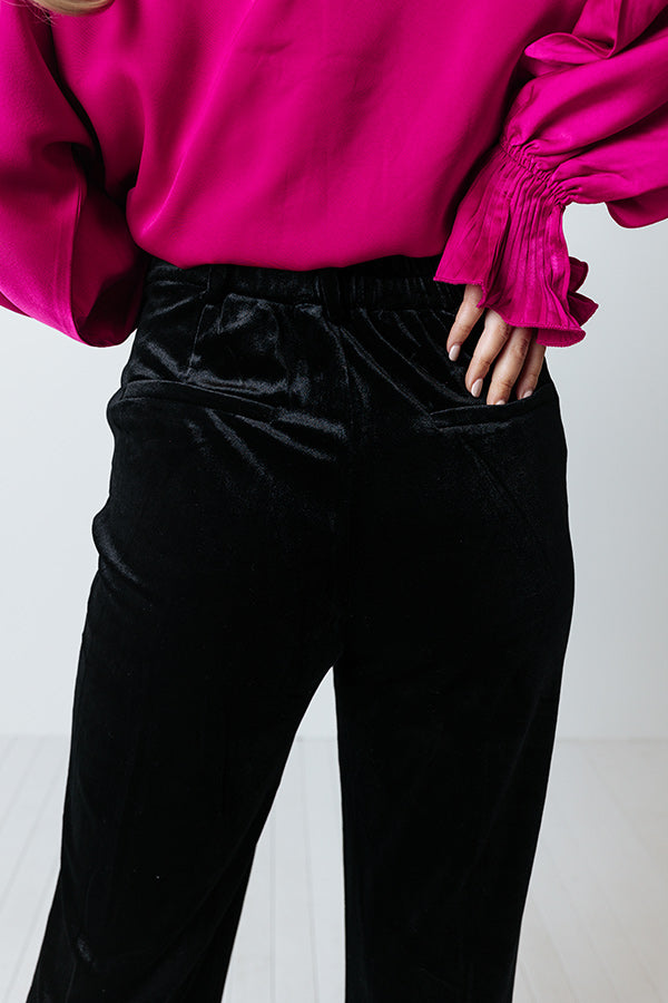 Fine And Divine Velvet Pants In Black • Impressions Online Boutique