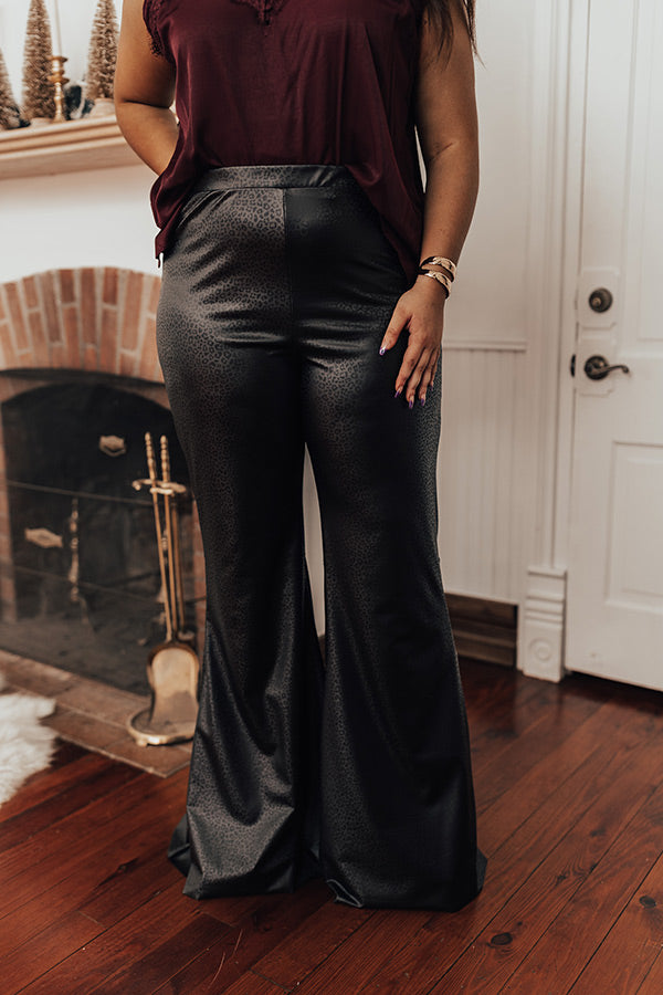 The Sorella High Waist Faux Leather Flare Curves Image - 3