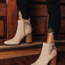 The Meena Faux Leather Bootie In Iced Latte Image - 1