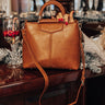 Every Little Thing Faux Leather Tote In Camel Image - 1