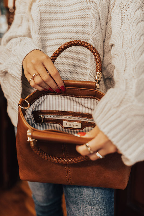 Every Little Thing Faux Leather Tote In Camel Image - 3