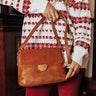The Bellatorra Faux Leather Crossbody In Cinnamon Image - 1