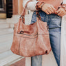 Ahead Of Times Faux Leather Tote In Blush Image - 1