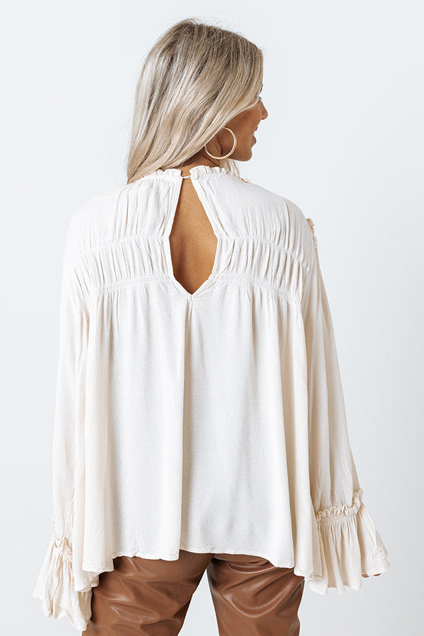 Park Slope Shift Top In Cream