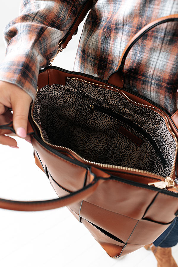 Keep It High Profile Faux Leather Tote In Maple Image - 2