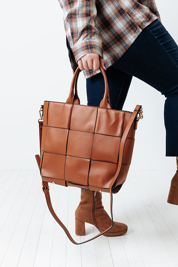 Keep It High Profile Faux Leather Tote In Maple Image - 3