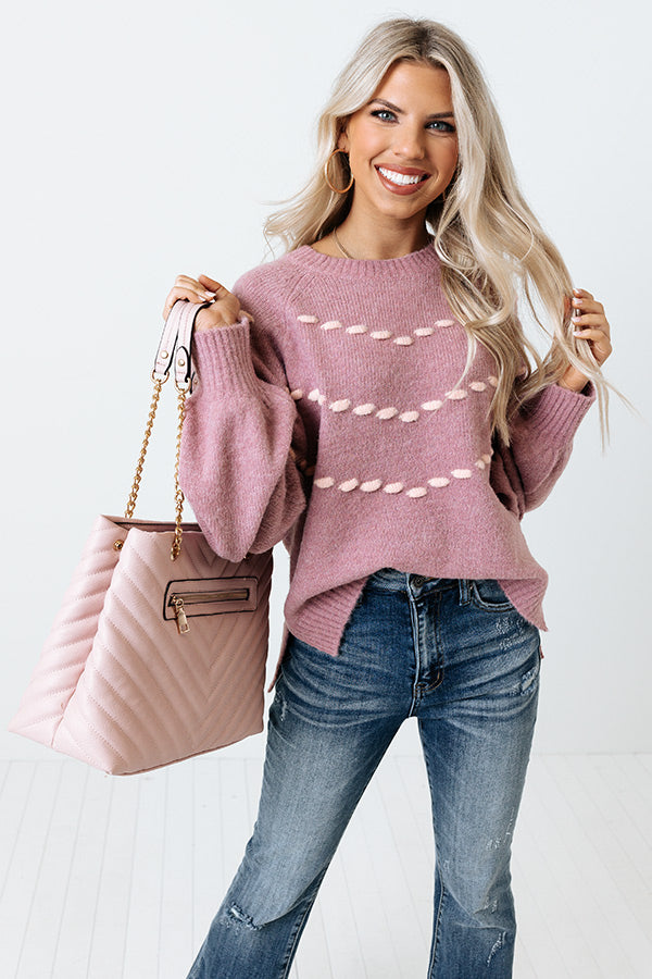 What A Time Sweater In Dusty Purple Image - 1