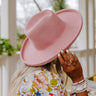 Chasing Wanderlust Wool Fedora In Pink Image - 1