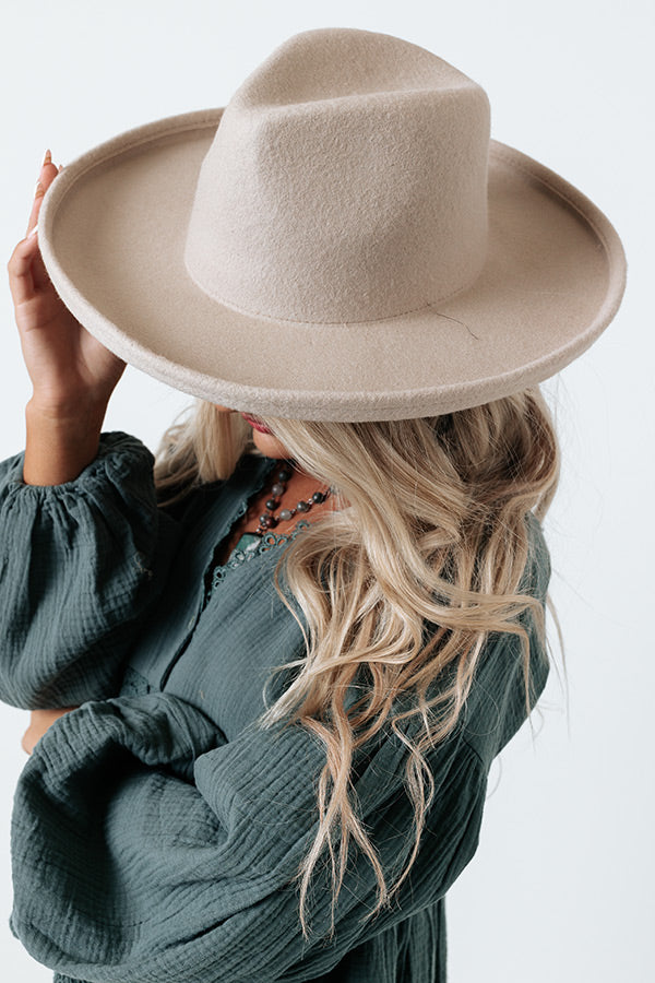 Chasing Wanderlust Wool Fedora In Iced Latte • Impressions Online Boutique