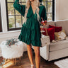 Keep It High Profile Babydoll Dress In Hunter Green Image - 1