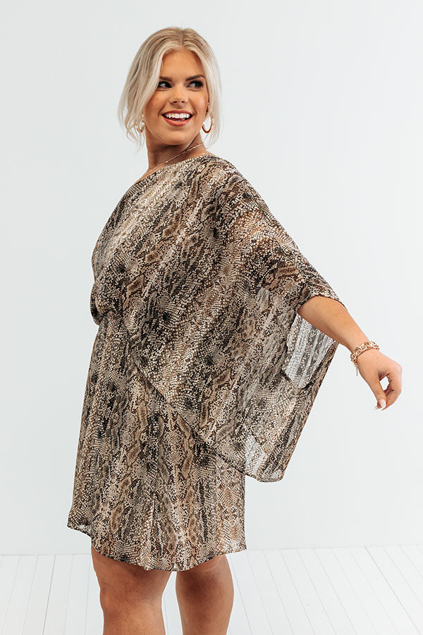 You Had Me At Cocktails Snake Print Dress Curves Image - 5